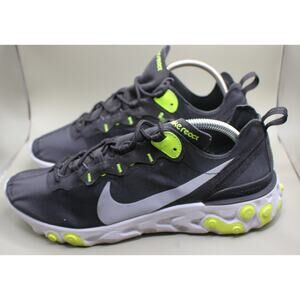 MNS Nike React Element 55  Black Wolf Grey Volt White BQ6166-001 SZ 10.5